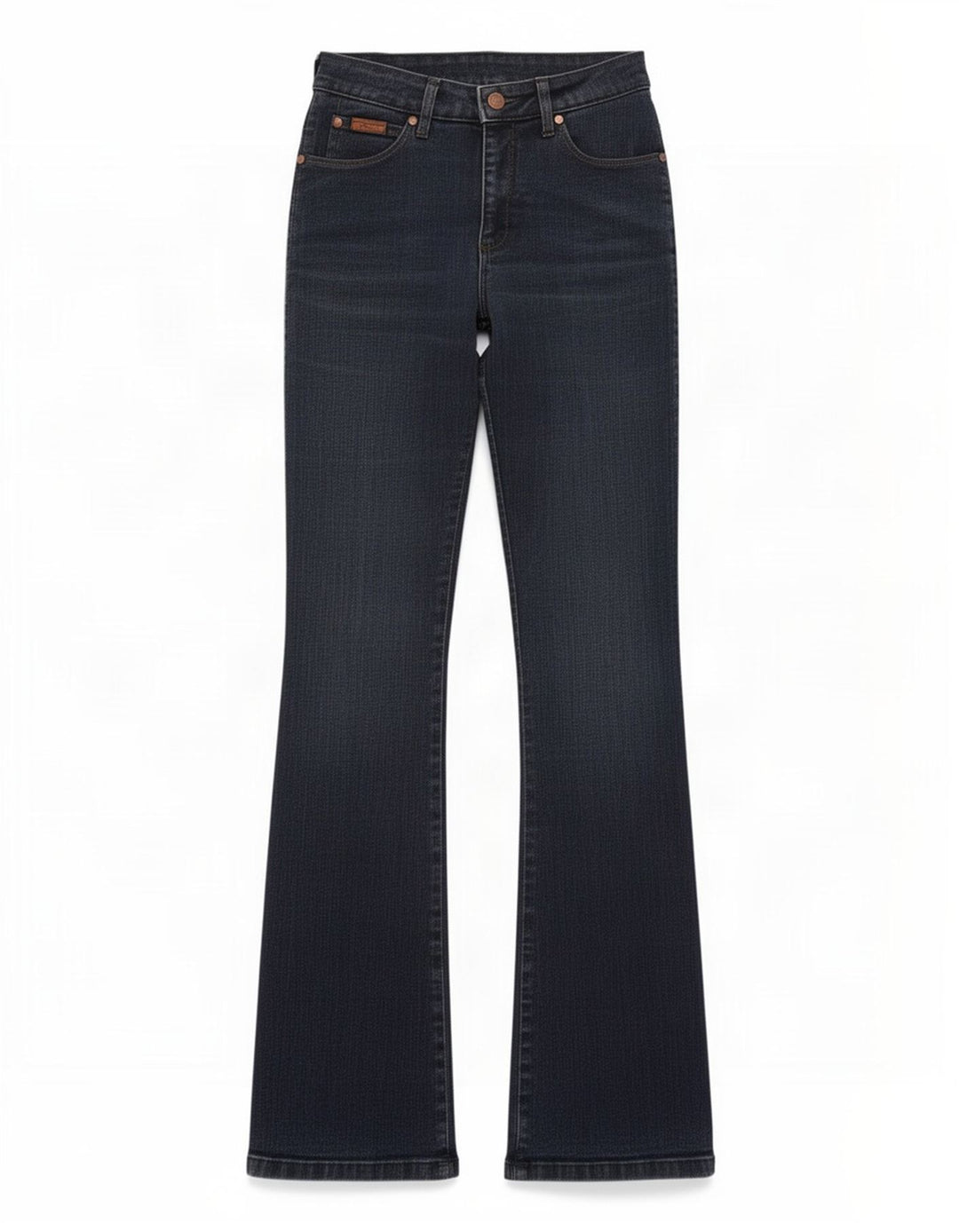 Wrangler Womens Regular Bootcut Jeans W28 L32 Navy Blue Cotton