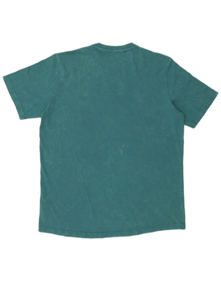 Adidas Mens T-Shirt Top Medium Blue Cotton