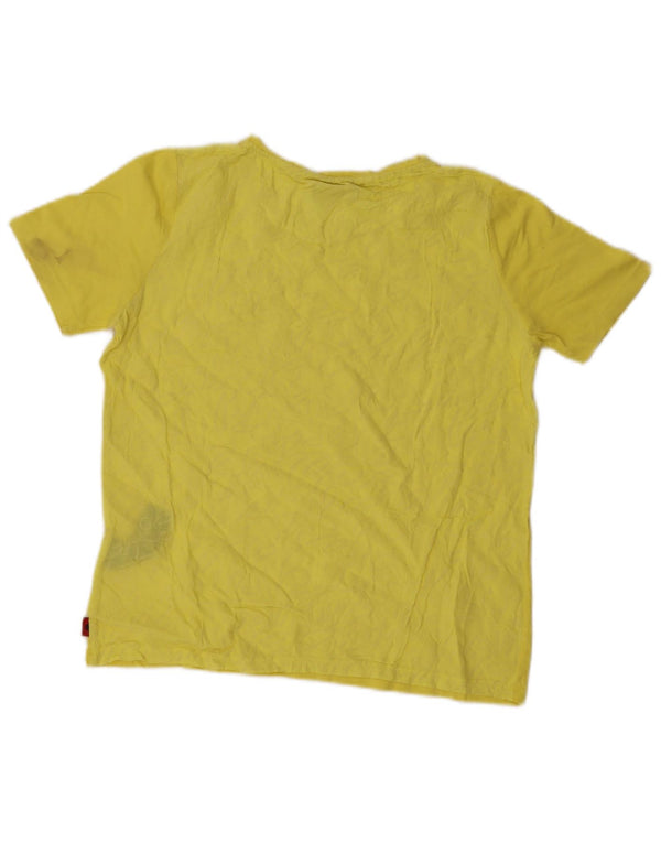 Kappa Womens T-Shirt Top UK 10 Small Yellow Cotton