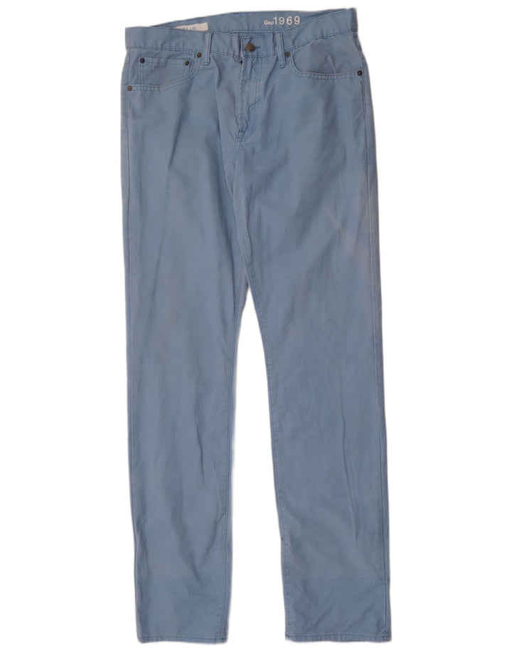 Gap Mens Slim Casual Trousers W34 L34 Blue Cotton
