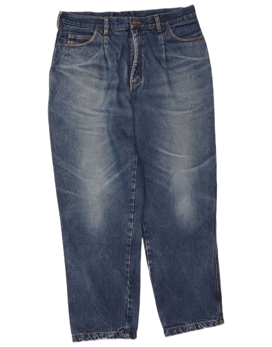 Vintage Mens Cargo Tapered Jeans W36 L31 Blue Cotton
