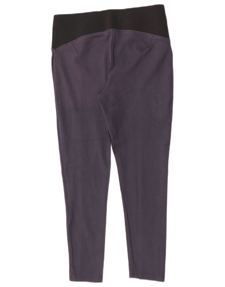 Marks & Spencer Womens Leggings UK 14 Medium  Navy Blue Viscose