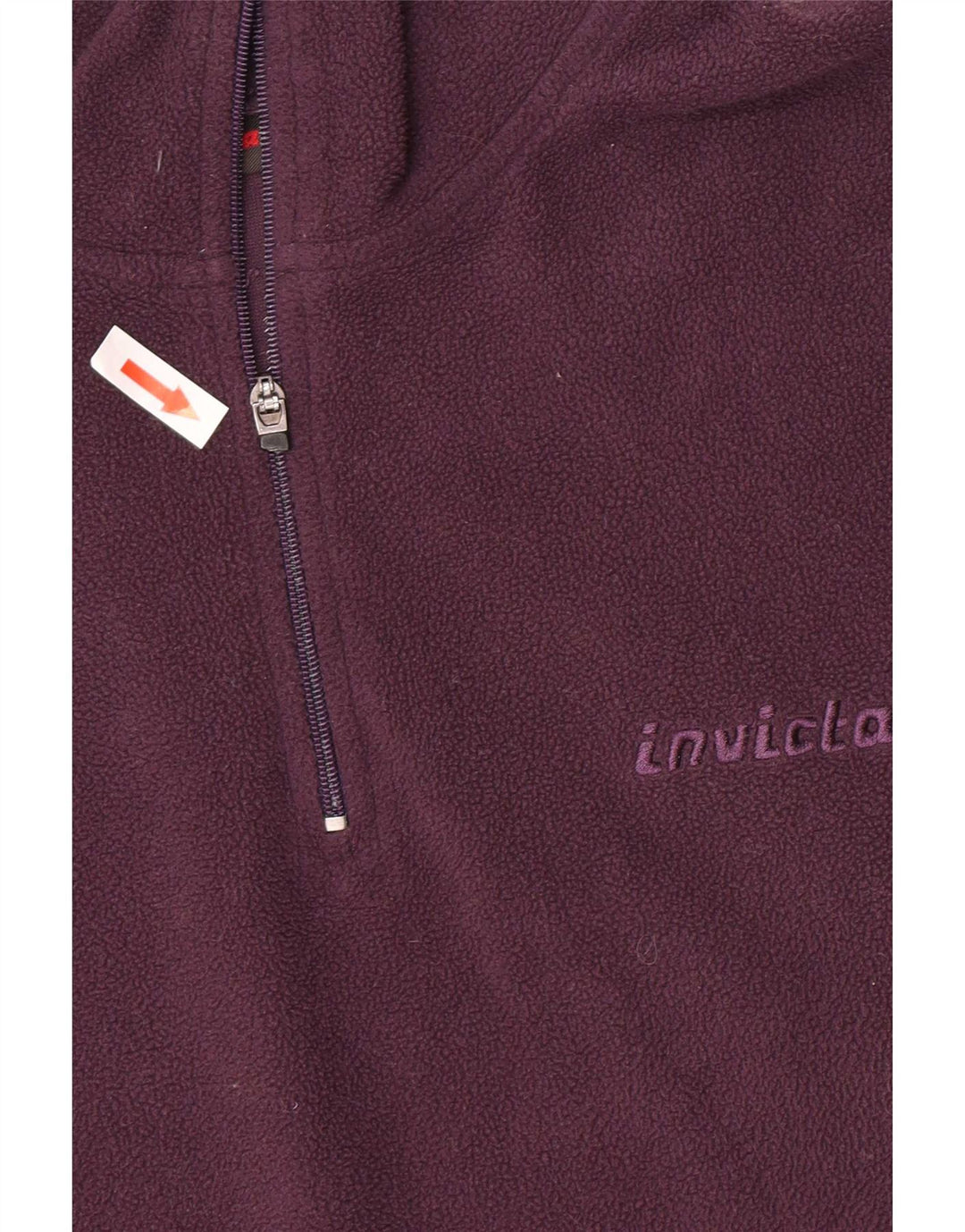 Invicta Womens Zip Neck Fleece Jumper UK 14 Medium Purple Polyester