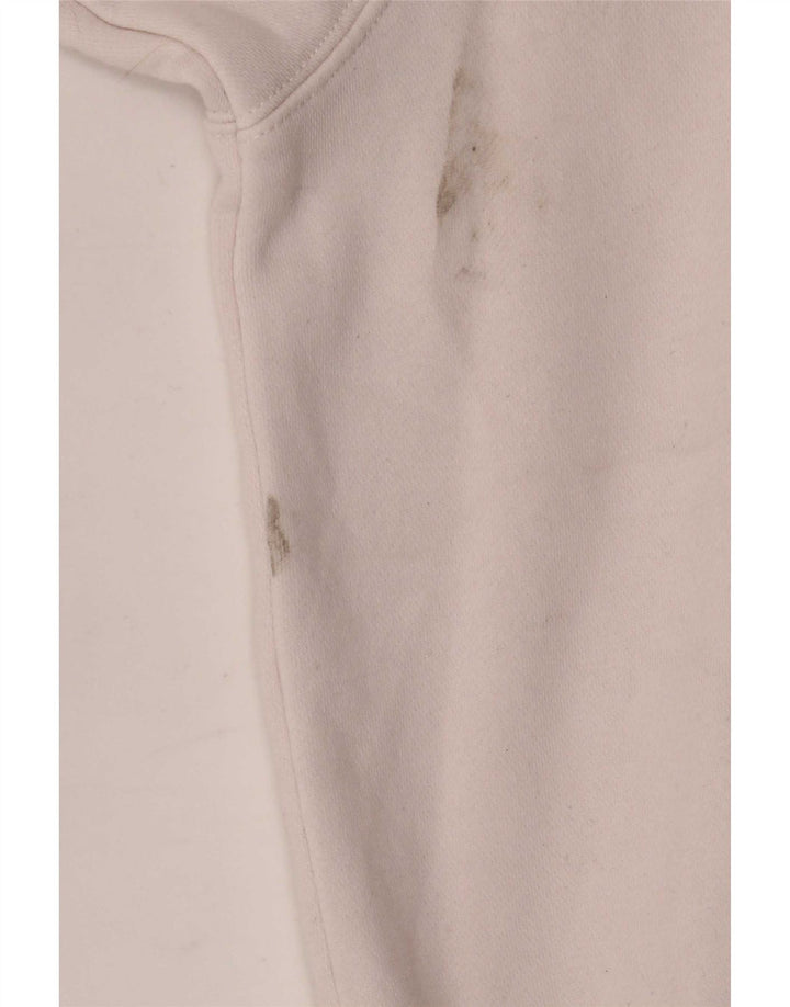 Nike Womens Graphic Oversized Sweatshirt Jumper UK 14 Medium White Cotton