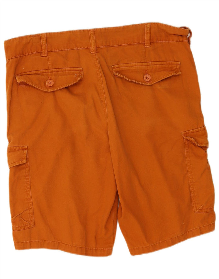 Mountain Warehouse Mens Cargo Shorts W34 Large Orange Cotton