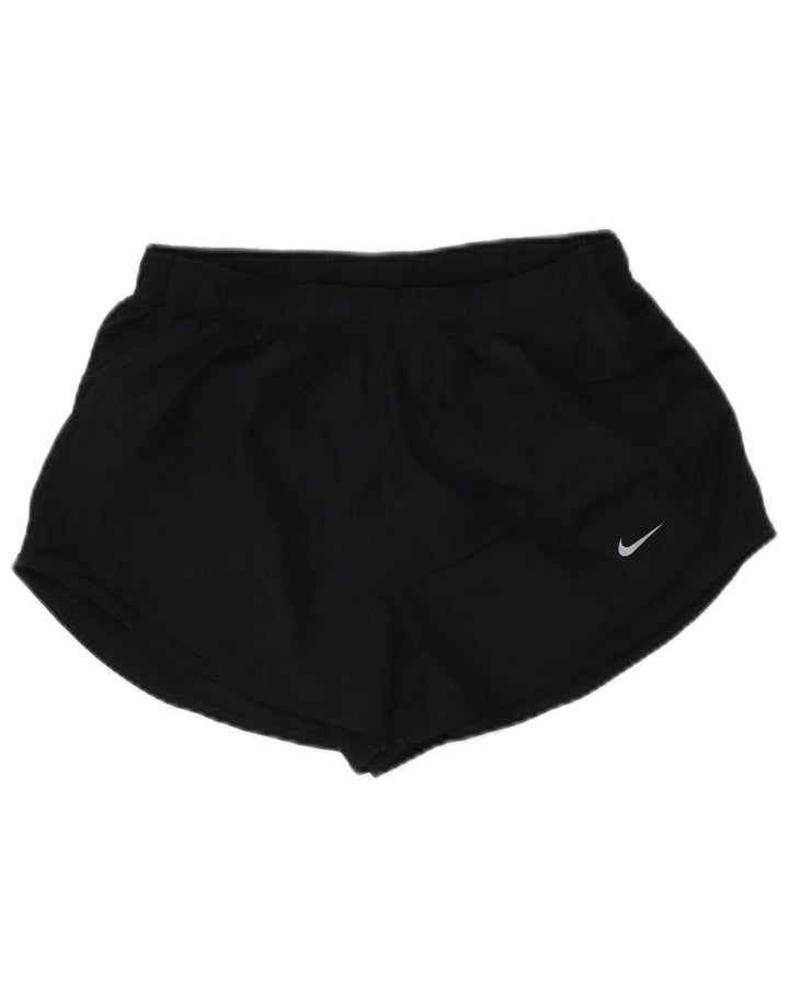 NIKE Womens Dri Fit Sport Shorts UK 14 Medium  Black Polyester