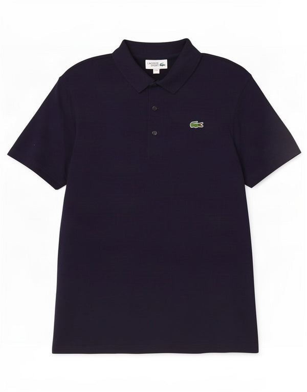 Lacoste Mens Polo Shirt Size 4 Medium Navy Blue Cotton