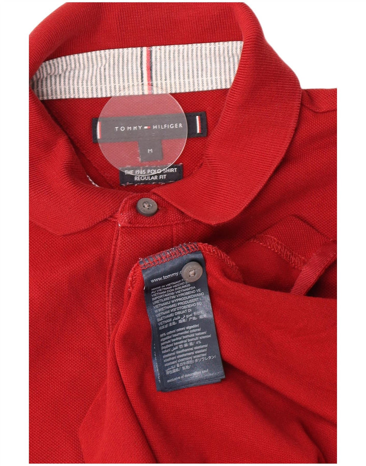 Tommy Hilfiger Mens Regular Fit Polo Shirt Medium Burgundy Cotton