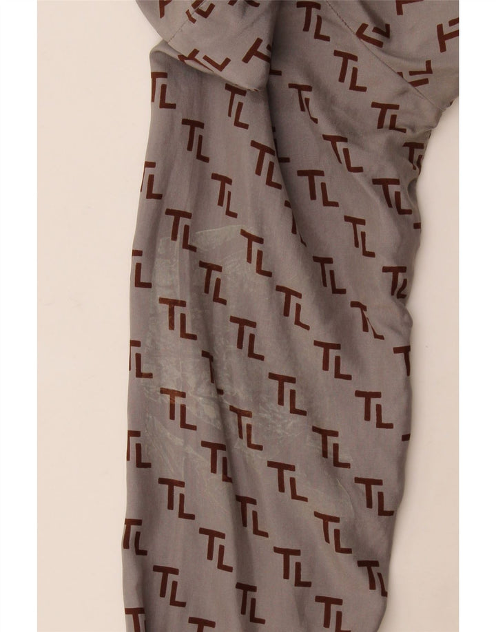 Vintage Womens Graphic Shirt UK 12 Medium Grey