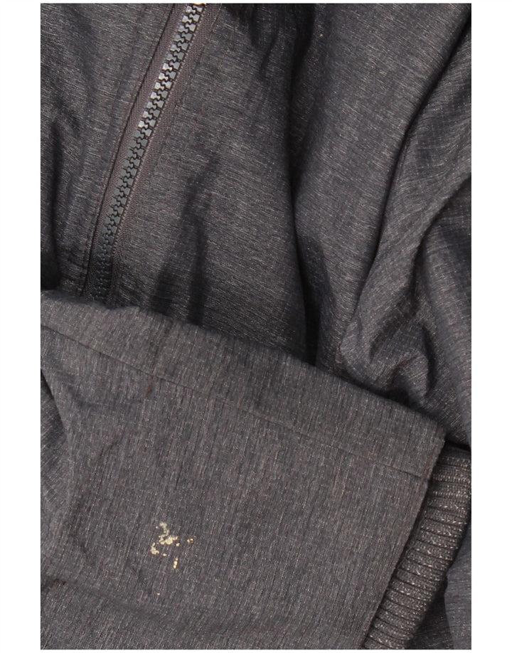 SUPERDRY Womens Windcheater Graphic Windbreaker Jacket UK 16 Large Grey