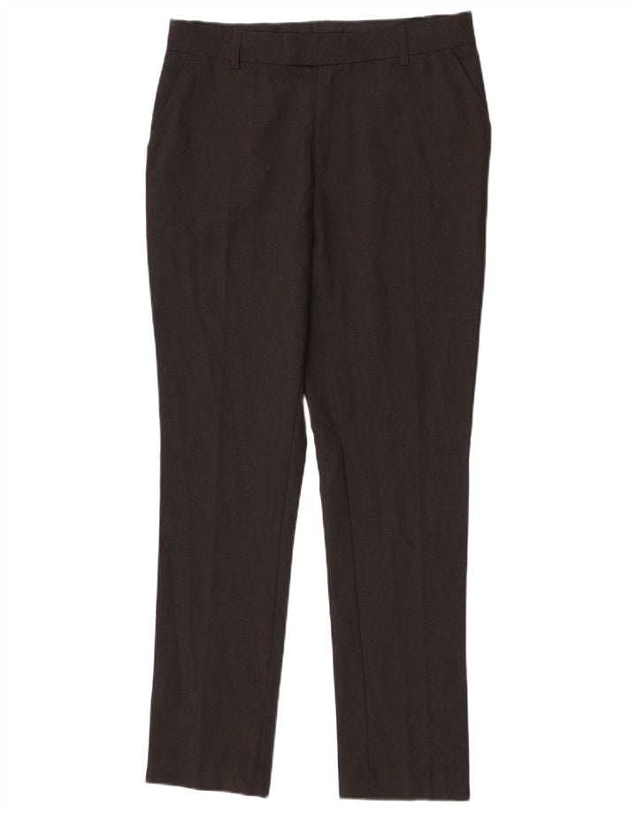 Marks & Spencer Boys Slim Suit Trousers 14-15 Years W29 L29 Grey Polyester