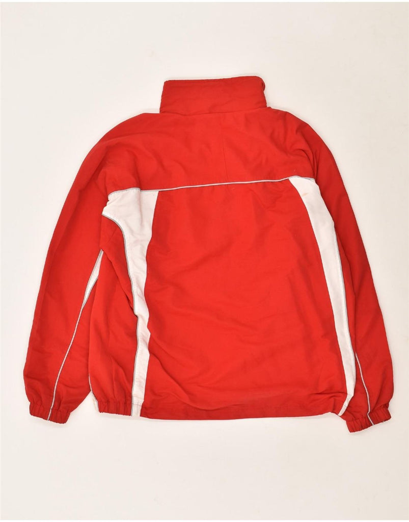 ASICS Mens Graphic Tracksuit Top Jacket XL Red Colourblock Polyester | Vintage Asics | Thrift | Second-Hand Asics | Used Clothing | Messina Hembry 