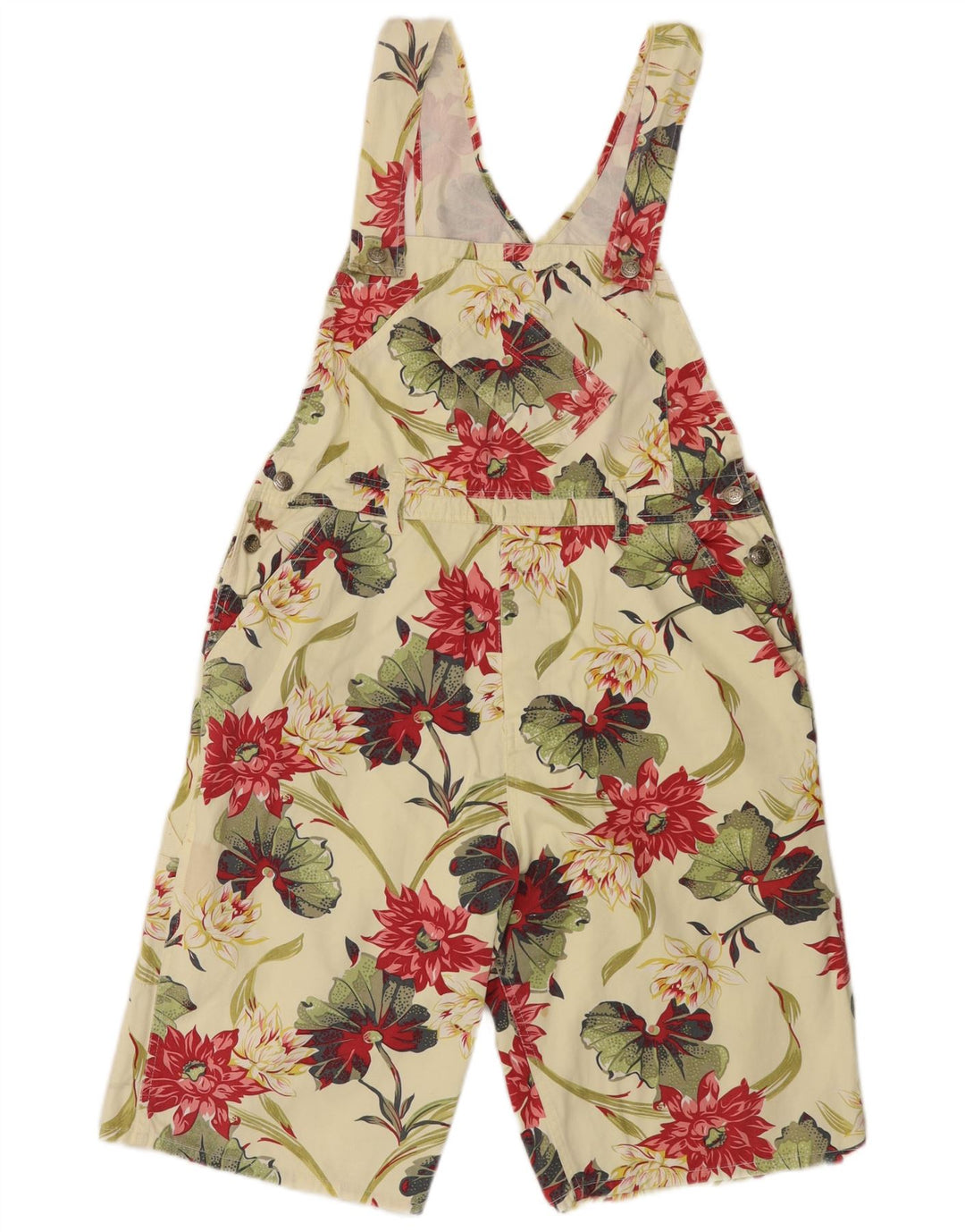 Charro Womens Dungarees Shorts W34 Large Yellow Floral