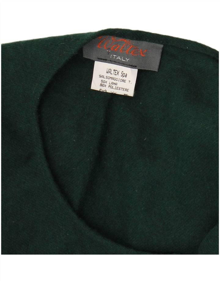Vintage Womens Poncho Coat One Size Green Wool