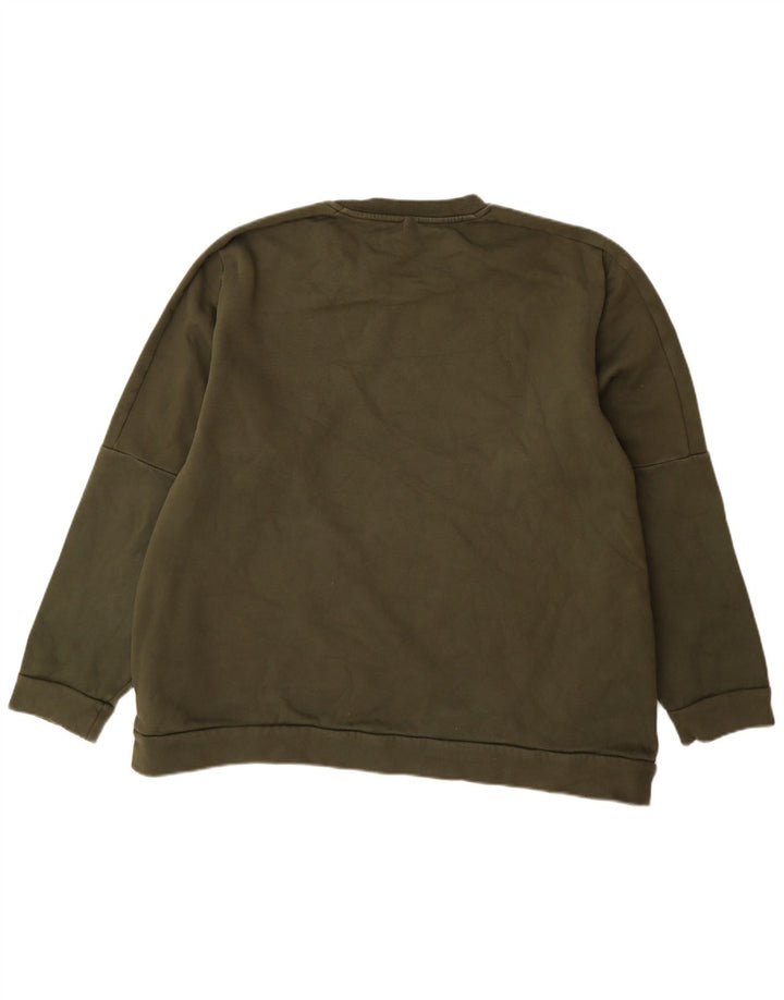 Adidas Mens Sweatshirt Jumper 2XL Khaki Cotton