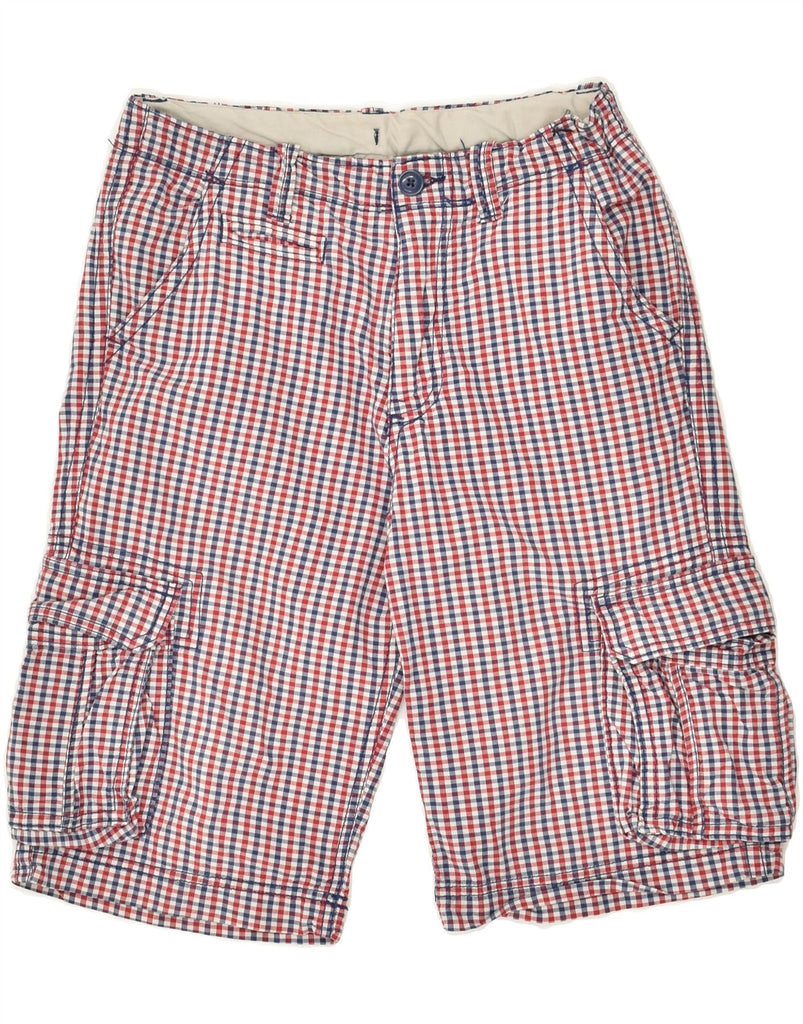 GAP Boys Tall Cargo Shorts 12-13 Years XL W26 Red Check Cotton | Vintage Gap | Thrift | Second-Hand Gap | Used Clothing | Messina Hembry 