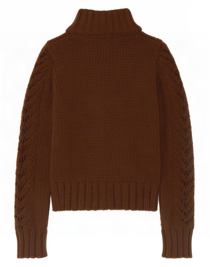 Zara Womens Cardigan Sweater UK 12 Medium Brown
