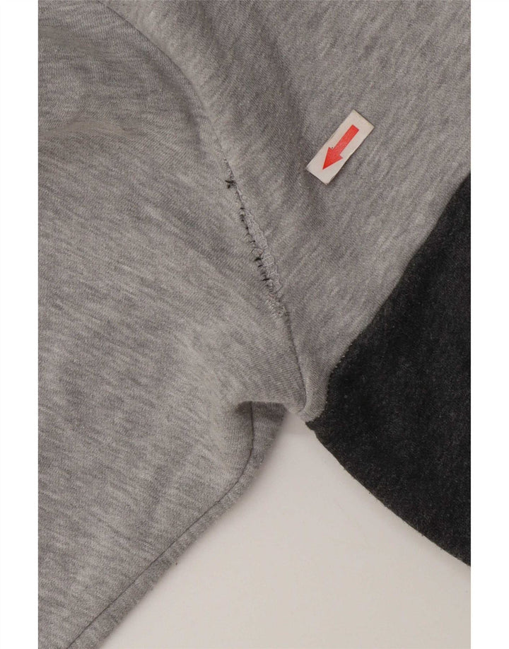 Fila Mens Sweatshirt Jumper Large Grey Colourblock Cotton