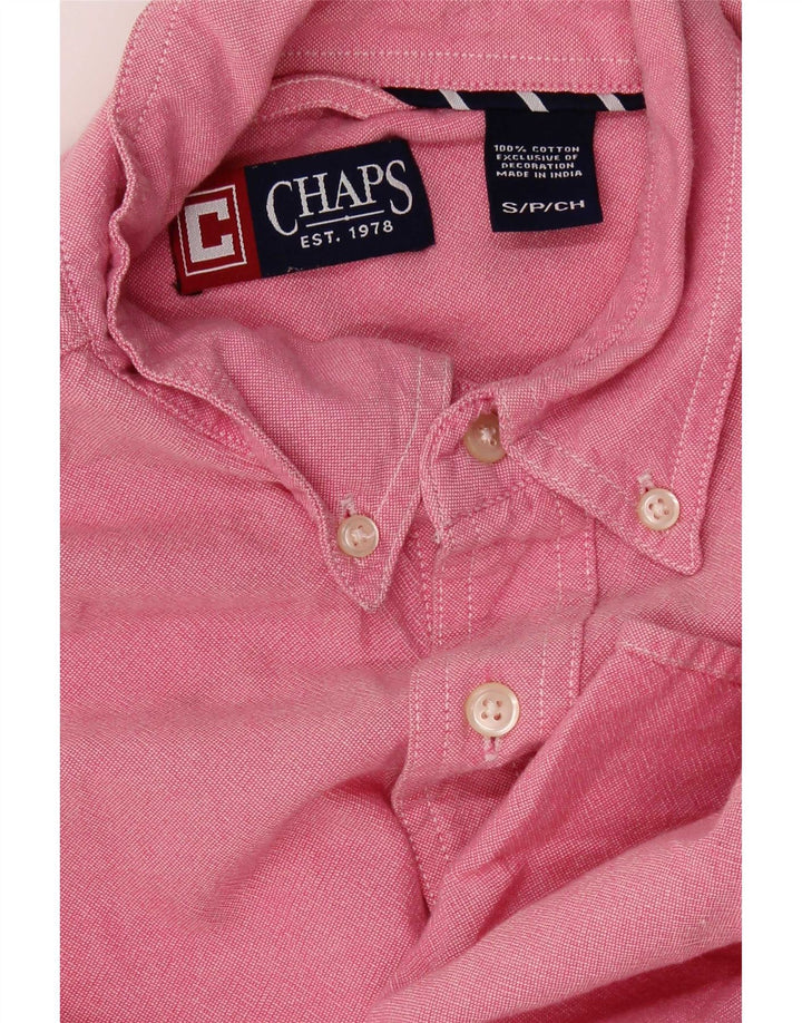 Chaps Mens Shirt Small Pink Cotton