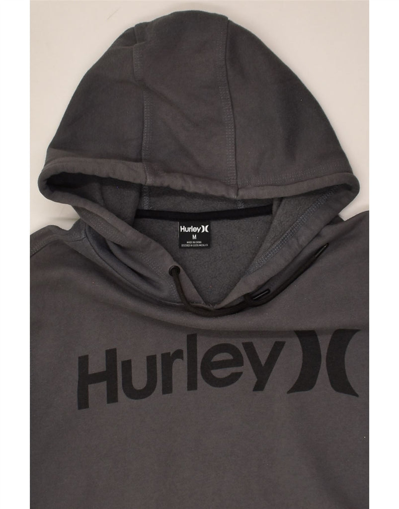 HURLEY Mens Graphic Hoodie Jumper Medium Grey Cotton | Vintage Hurley | Thrift | Second-Hand Hurley | Used Clothing | Messina Hembry 