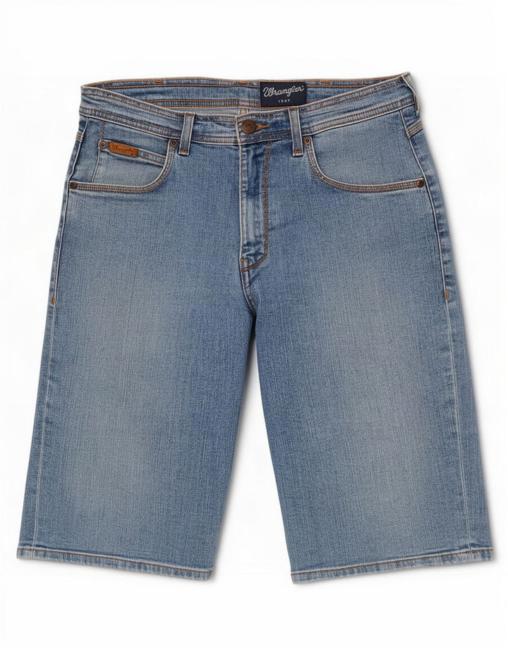 Wrangler Mens Regular Denim Shorts W31 Medium Blue Cotton