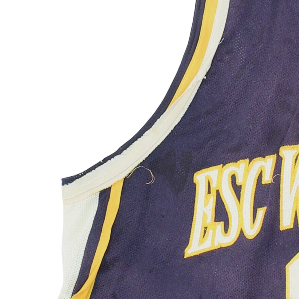 ESC Warriors Mens Navy Basketball Jersey | Vintage Australian School Sportswear Vintage Messina Hembry and Second-Hand Messina Hembry from Messina Hembry 