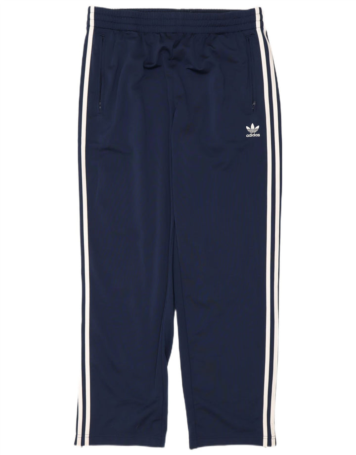 Adidas Mens Tracksuit Trousers Large Navy Blue Polyester