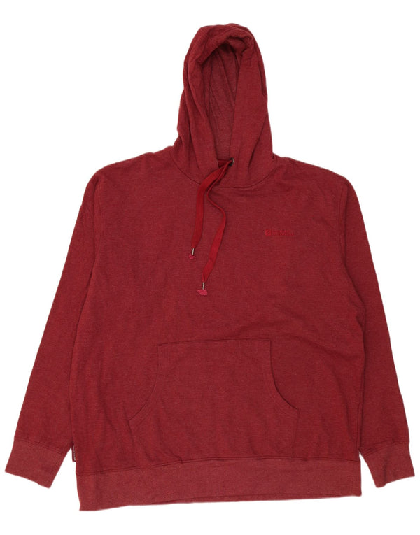 Mountain Warehouse Mens Hoodie Jumper 2XL Burgundy Cotton