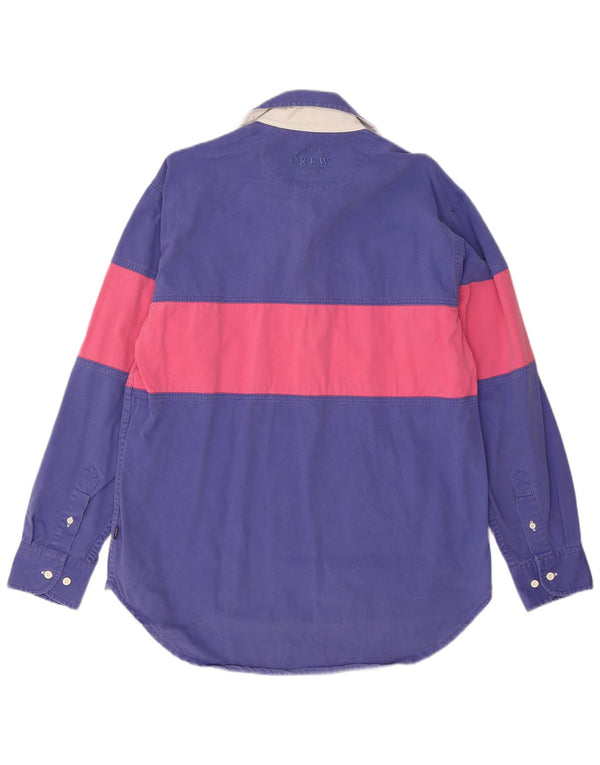 Crew Clothing Mens Long Sleeve Rugby Polo Shirt Medium Blue Colourblock