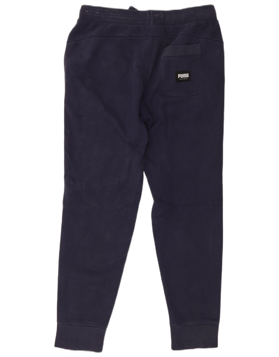 Puma Mens Graphic Tracksuit Trousers Joggers Medium Navy Blue Cotton