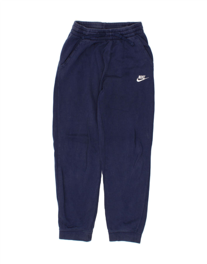 NIKE Boys Tracksuit Trousers Joggers 13-14 Years XL Navy Blue Cotton Vintage Nike and Second-Hand Nike from Messina Hembry 