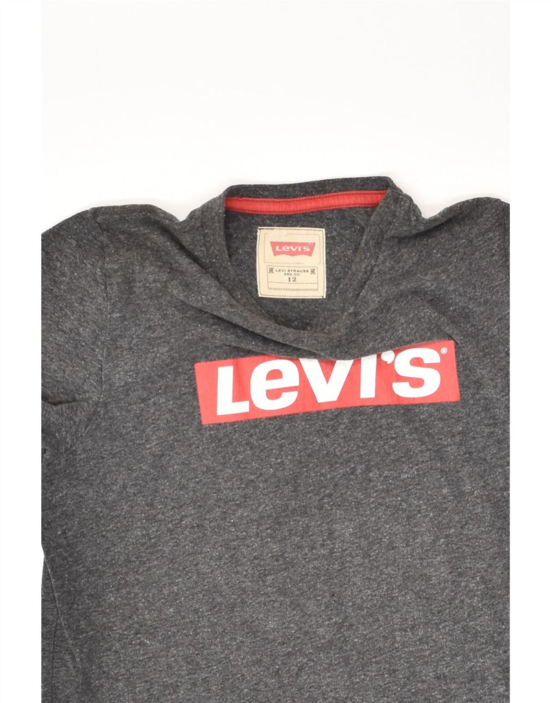 LEVI'S Boys Graphic T-Shirt Top 11-12 Years Grey Cotton | Vintage Levi's | Thrift | Second-Hand Levi's | Used Clothing | Messina Hembry 