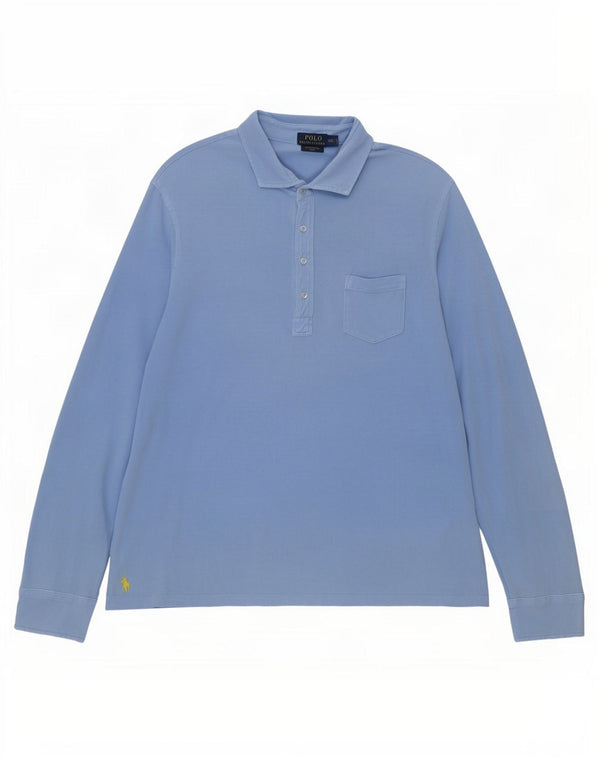 Polo Ralph Lauren Mens Long Sleeve Shirt 2XL Blue Cotton