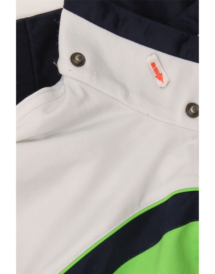 Sergio Tacchini Mens Tracksuit Top Jacket Small Navy Blue Colourblock