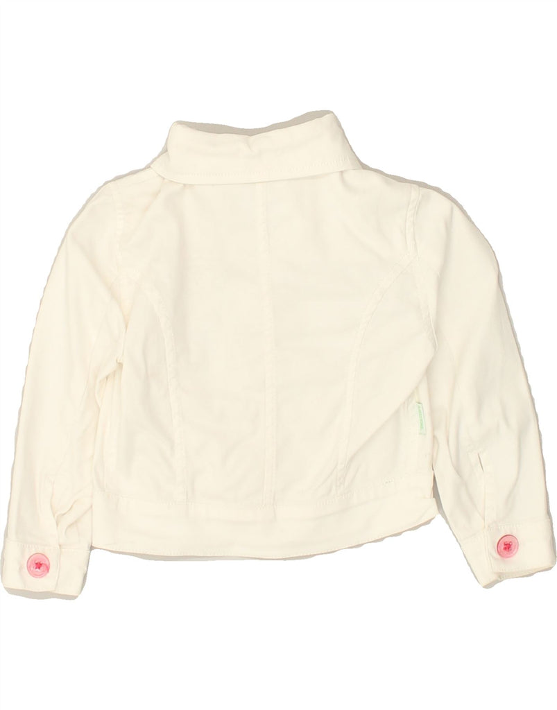 MOSCHINO Baby Girls Bomber Jacket 12-18 Months White Cotton | Vintage Moschino | Thrift | Second-Hand Moschino | Used Clothing | Messina Hembry 