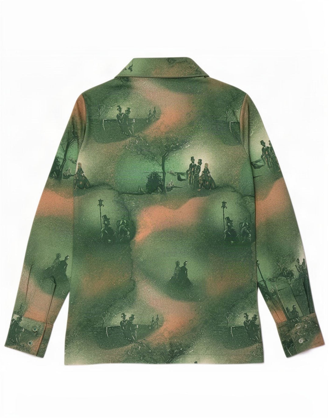 Puccini Womens Shirt Blouse UK 12 Medium Green Polyester Novelty