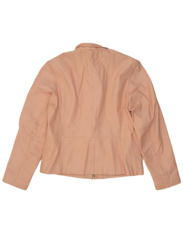 TCM Womens Leather Jacket UK 14/16 Large Pink