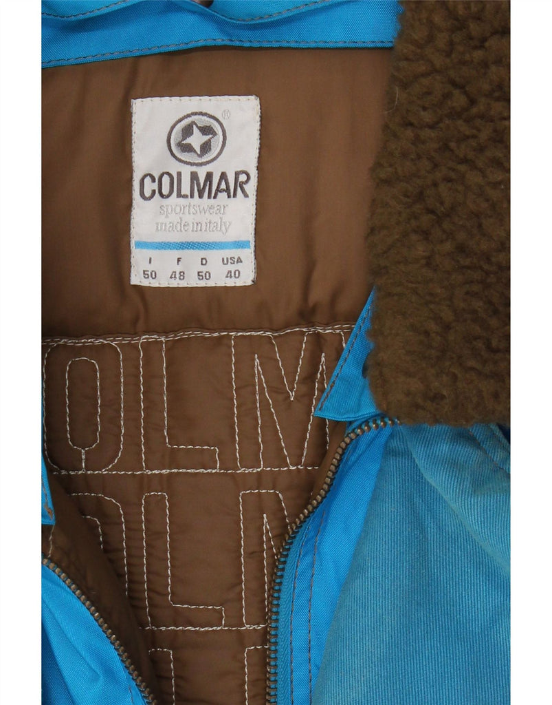 COLMAR Mens Windbreaker Jacket IT 50 Large Blue Colourblock Vintage Colmar and Second-Hand Colmar from Messina Hembry 
