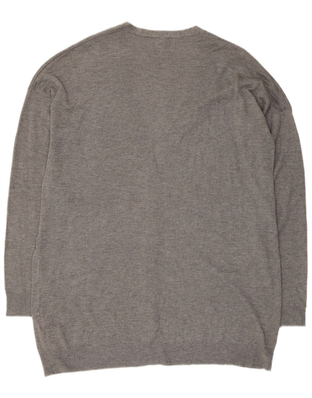 BENETTON Womens Cardigan Sweater UK 14 Medium Grey Viscose