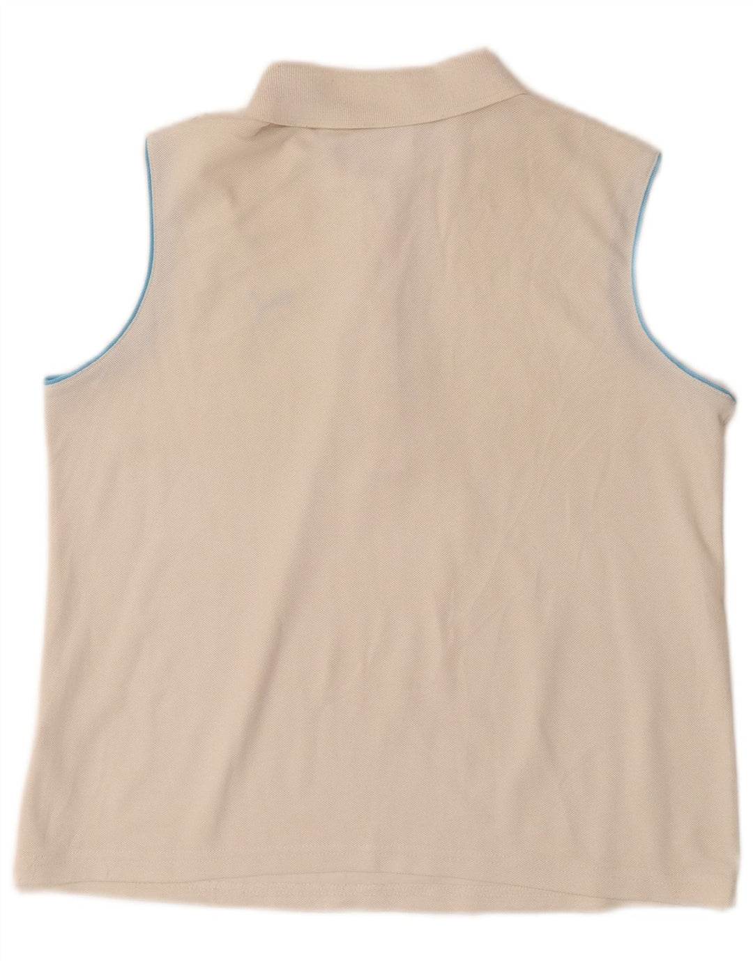 PUMA Womens Sleeveless Polo Shirt UK 14 Medium  Off White