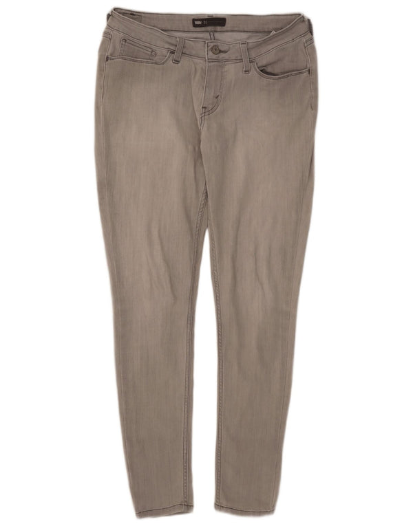 Levi's Womens Low Waist Skinny Jeans W31 L30 Grey Cotton