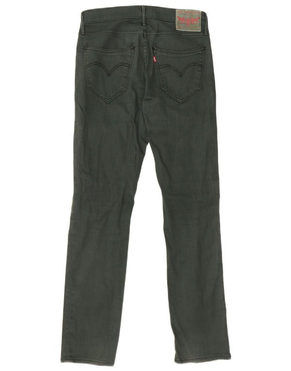 Levi's Womens 511 Slim Jeans W29 L32 Green Cotton