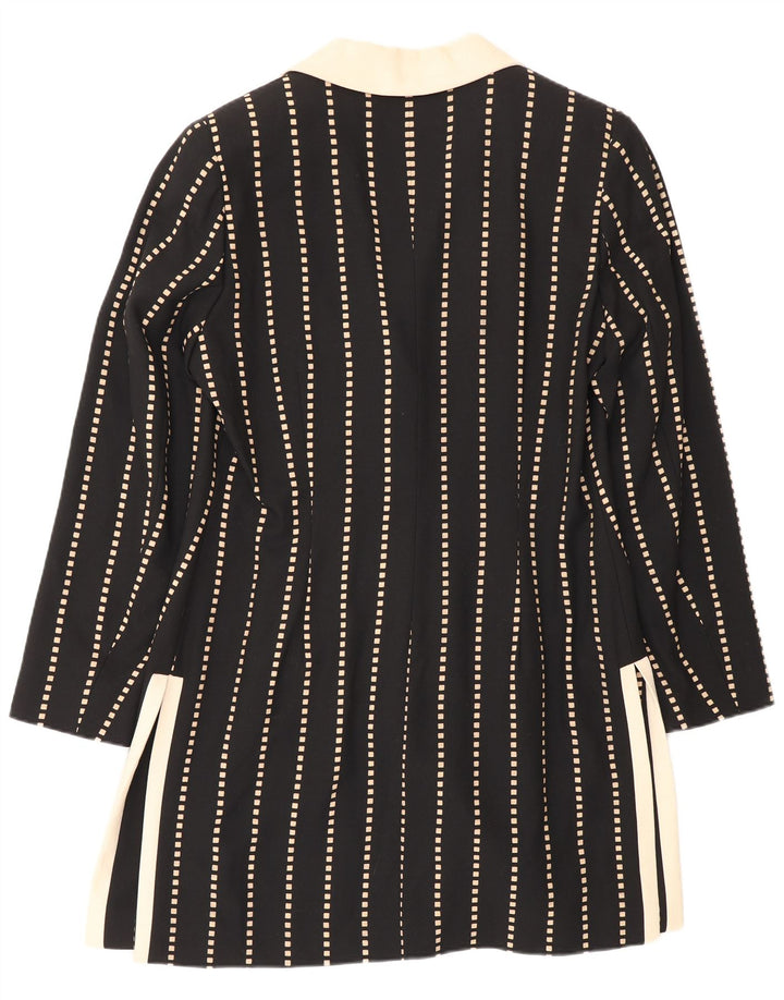 Edward Womens Longline 3 Button Blazer Jacket IT 46 Large Black Striped