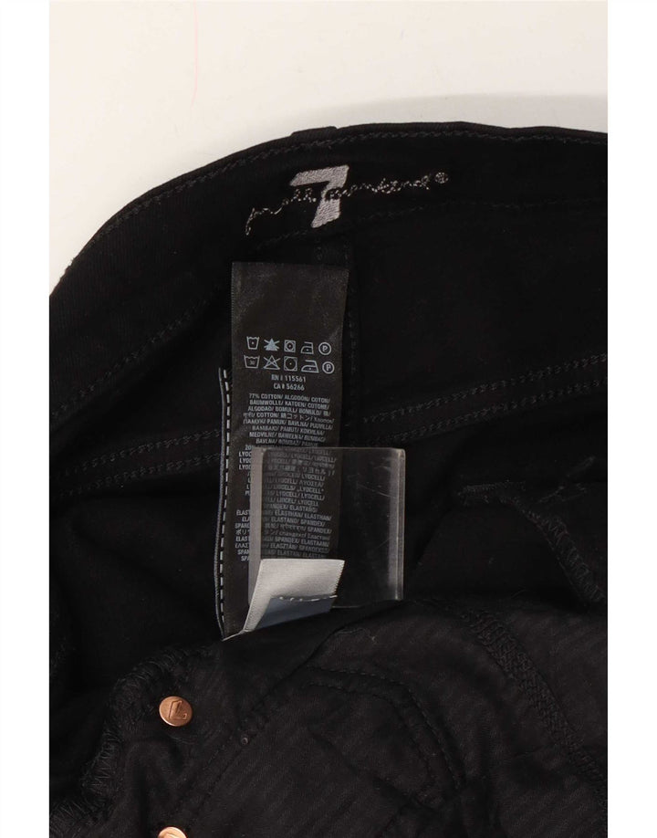 7 For All Mankind Womens Denim Shorts W34 Large Black Cotton
