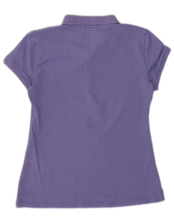Nautica Womens Polo Shirt UK 6 XS Blue Cotton