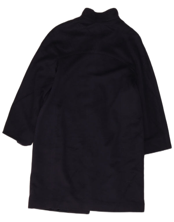 Max Mara Womens Overcoat UK 16 Large  Navy Blue Virgin Wool