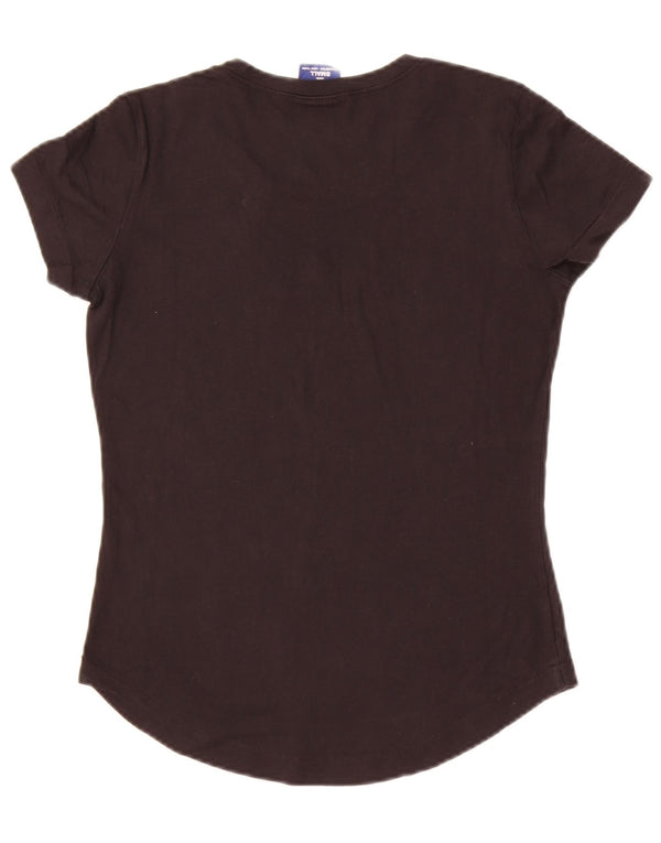 Champion Womens Graphic T-Shirt Top UK 10 Small Black