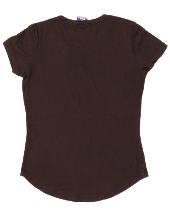 Champion Womens Graphic T-Shirt Top UK 10 Small Black