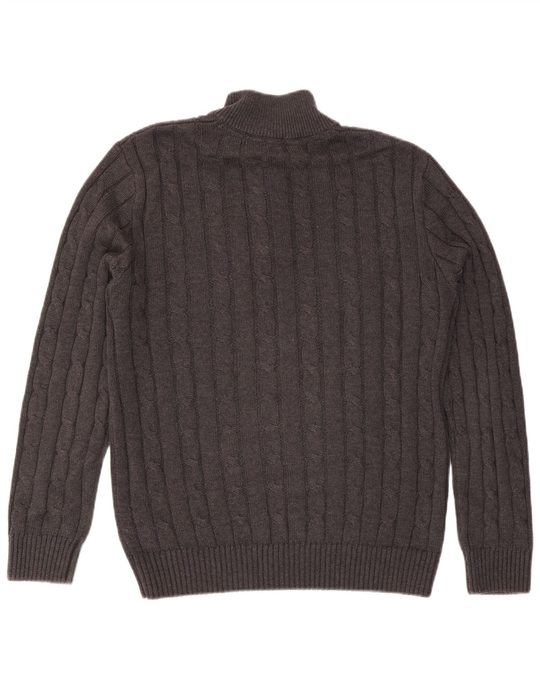 Crew Clothing Mens Zip Neck Jumper Sweater Medium Grey Cotton
