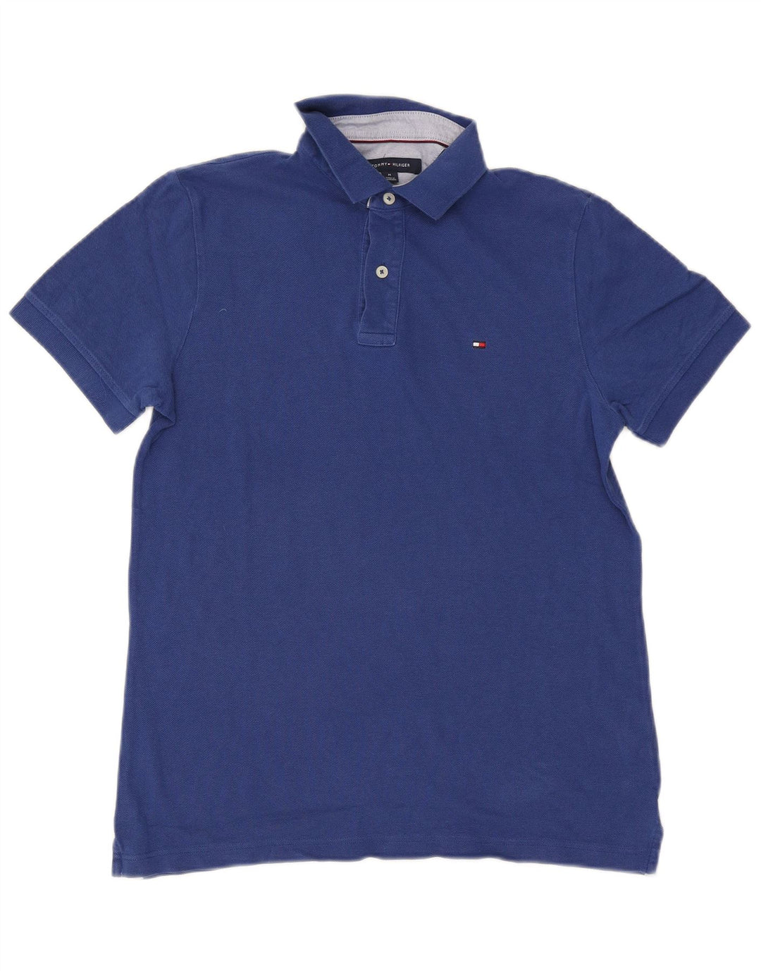 Tommy Hilfiger Mens Polo Shirt Medium Blue Cotton